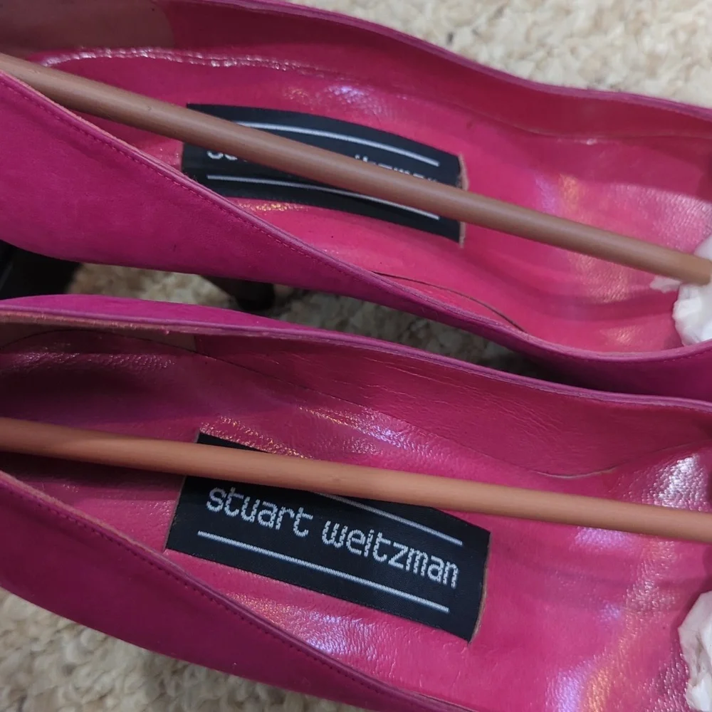 Stuart Weitzman Vintage Women's Size 5.5 Hot Pink Heels with Box